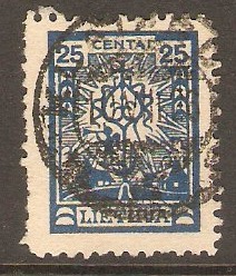 Lithuania 1923 25c blue. SG191.